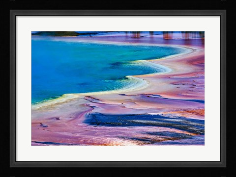 Framed Pattern in Bacterial Mat, Midway Geyser Basin, Yellowstone National Park, Wyoming Print