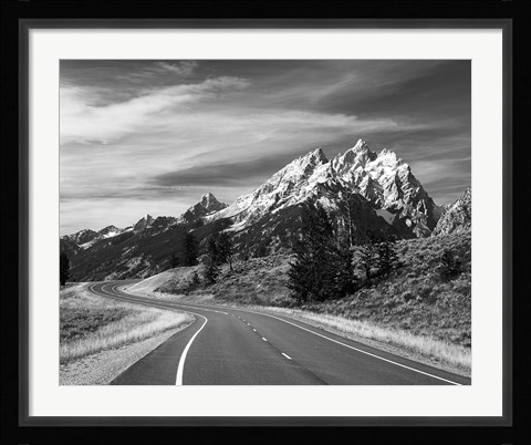 Framed Teton Park Road and Teton Range, Grand Teton National Park, Wyoming Print