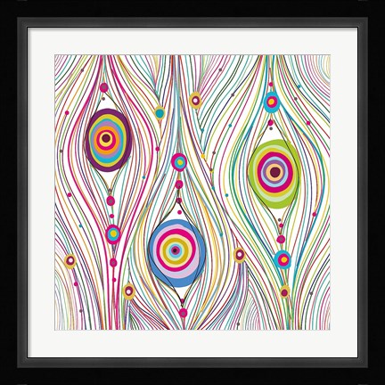 Framed Peacock Feathers Print