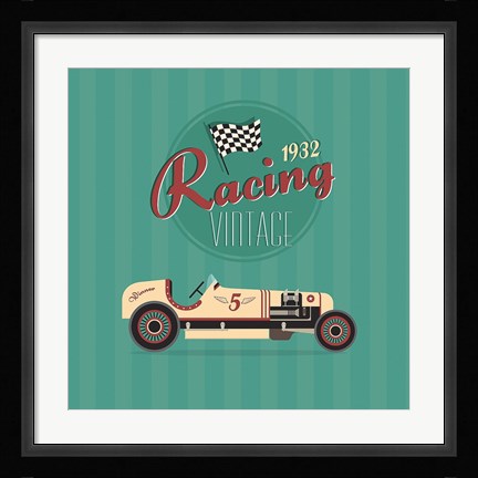 Framed Vintage Racing 2 Print