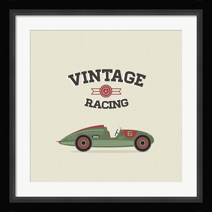 Framed Vintage Racing 3 Print
