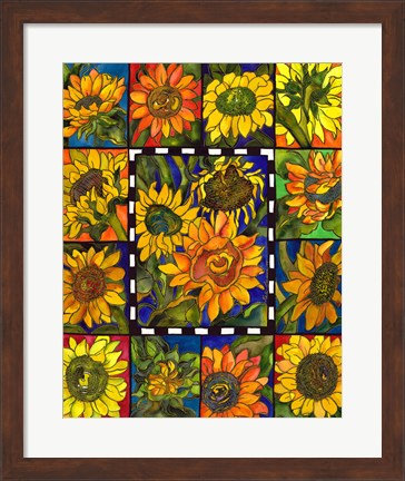 Framed Sunflower Mania Print