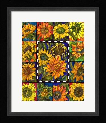 Framed Sunflower Mania Print