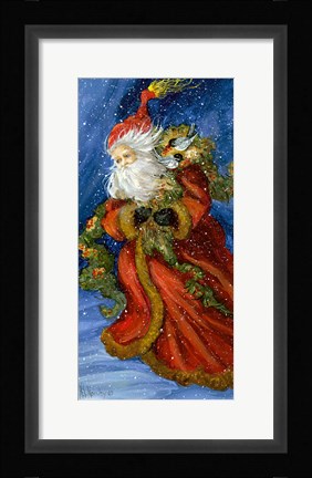 Framed Old World Santa Print