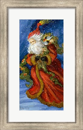 Framed Old World Santa Print