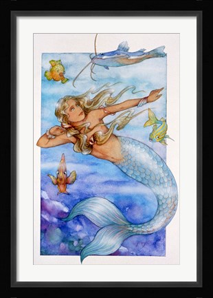 Framed Mermaid 2 Print