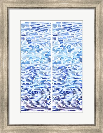 Framed 2-Up Winter River Rocks II Print