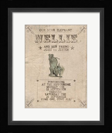 Framed Vintage Circus II Print
