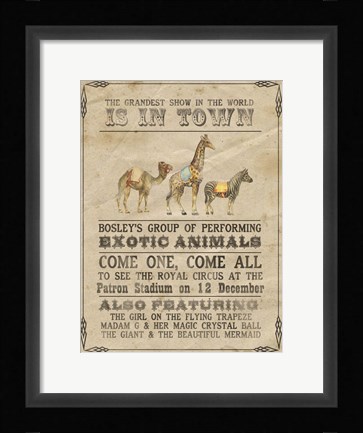 Framed Vintage Circus III Print