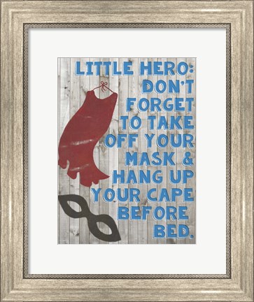 Framed Little Hero III Print