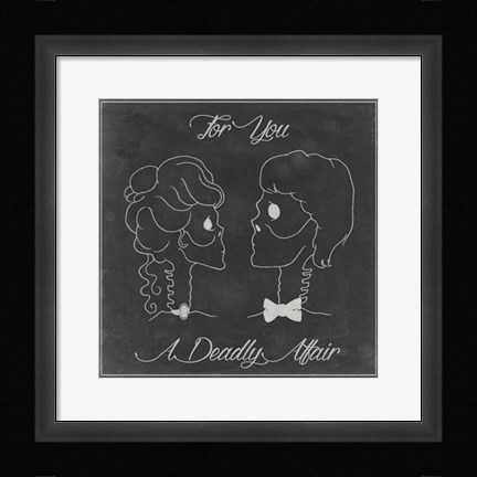 Framed Spooky Chalkboard IV Print