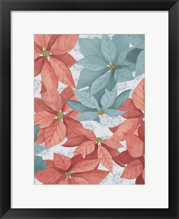 Framed Christmas Poinsettia II Print