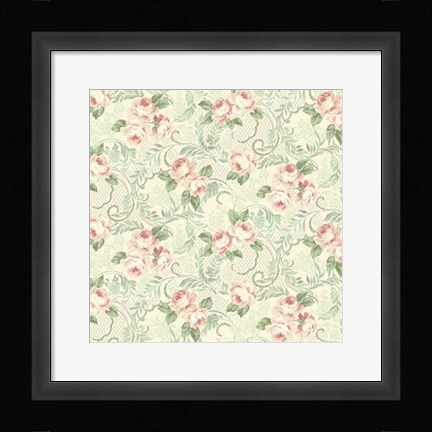 Framed Downton Roses II Print