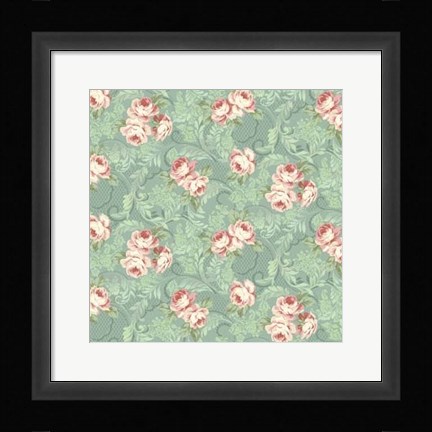 Framed Downton Roses III Print