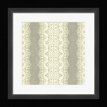 Framed Downton Stripe II Print