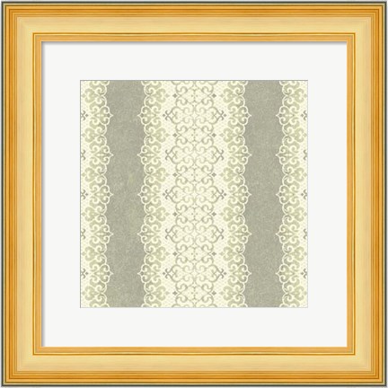 Framed Downton Stripe II Print