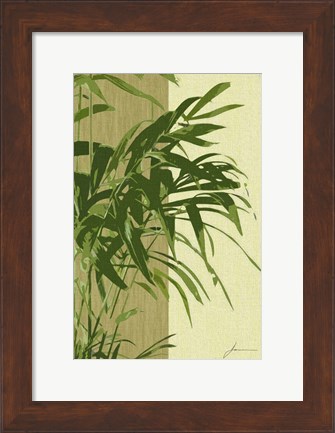 Framed Painted Contrast Leaves I Print