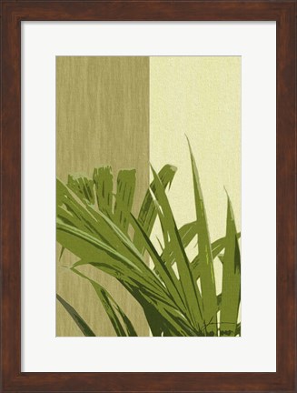 Framed Painted Contrast Leaves IV Print