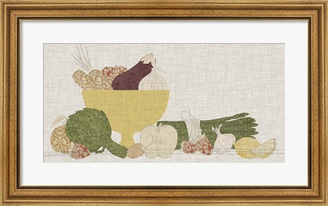 Framed Contour Fruits &amp; Veggies IV Print