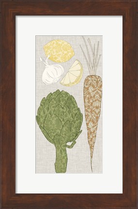 Framed Contour Fruits &amp; Veggies VI Print
