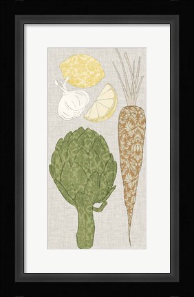 Framed Contour Fruits &amp; Veggies VI Print