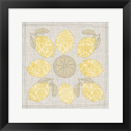 Framed Contour Fruits &amp; Veggies X Print