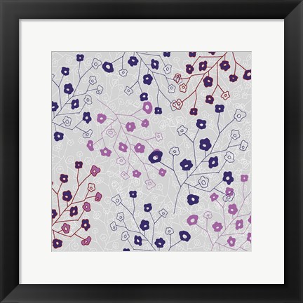 Framed Cottage Rose Garden II Print