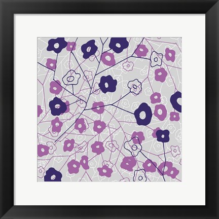 Framed Cottage Rose Garden III Print