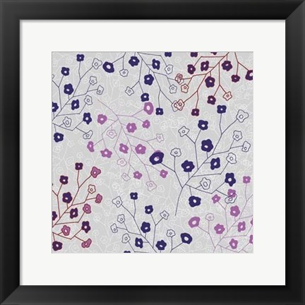 Framed Cottage Rose Garden V Print