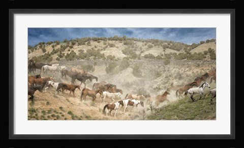 Framed Moving the Herd Print