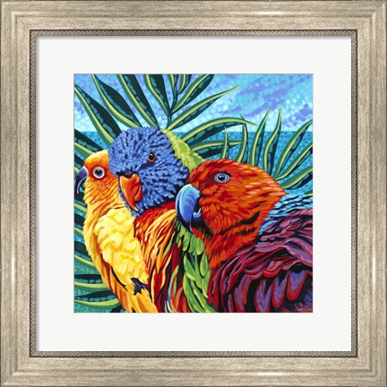 Framed Birds in Paradise I Print