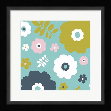 Framed Sweet Floral I Print