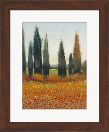 Framed Cypress Trees I Print