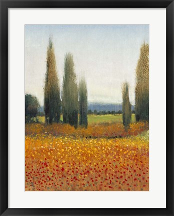 Framed Cypress Trees II Print