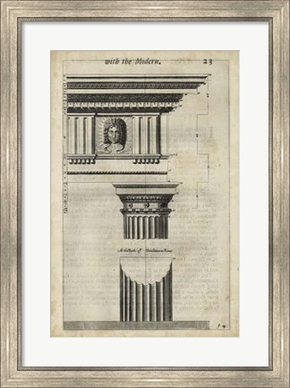 Framed Ancient Architecture I Print