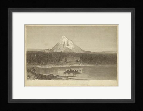 Framed Mount Hood from Columbia Print