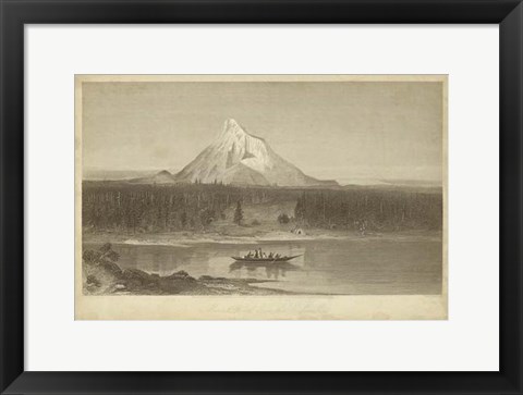 Framed Mount Hood from Columbia Print