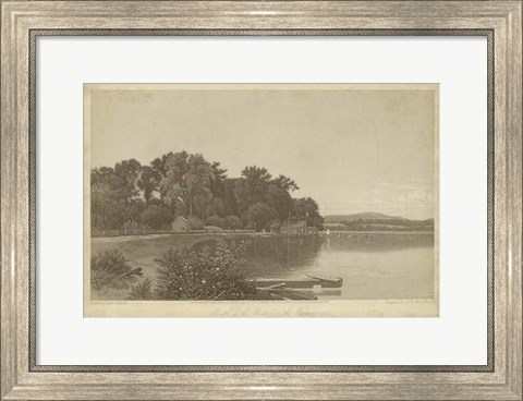 Framed Mouth of the Moodna on the Hudson Print