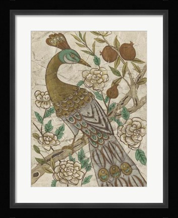 Framed Chinoiserie Pheasant I Print
