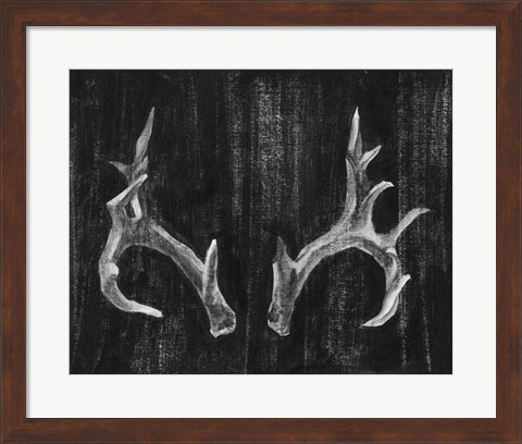 Framed Rustic Antlers I Print