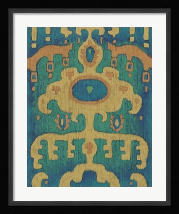 Framed Sunset Ikat I Print