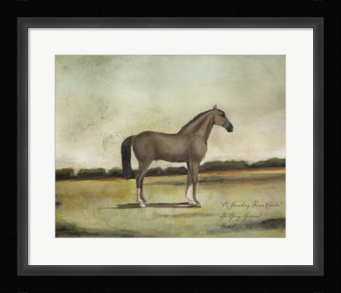 Framed Strawberry Roan Hunter Print