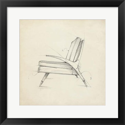 Framed Mid Century Furniture Design II Print