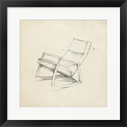 Framed Mid Century Furniture Design IV Print