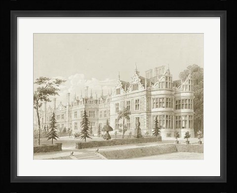 Framed Kirby Castle, Garden View Print