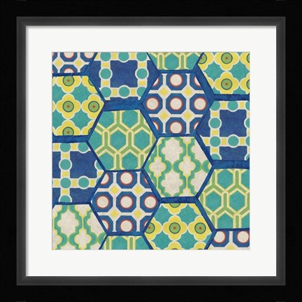 Framed Painted Tortoise I Print