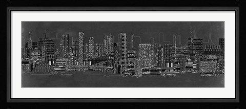 Framed City Sounds at Night Print