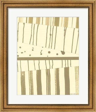 Framed Papyrus Collage I Print