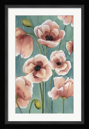 Framed Freckled Poppies II Print