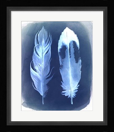 Framed Feather Negatives II Print
